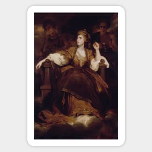 Mrs Siddons as the Tragic Muse by Joshua Reynolds Sticker